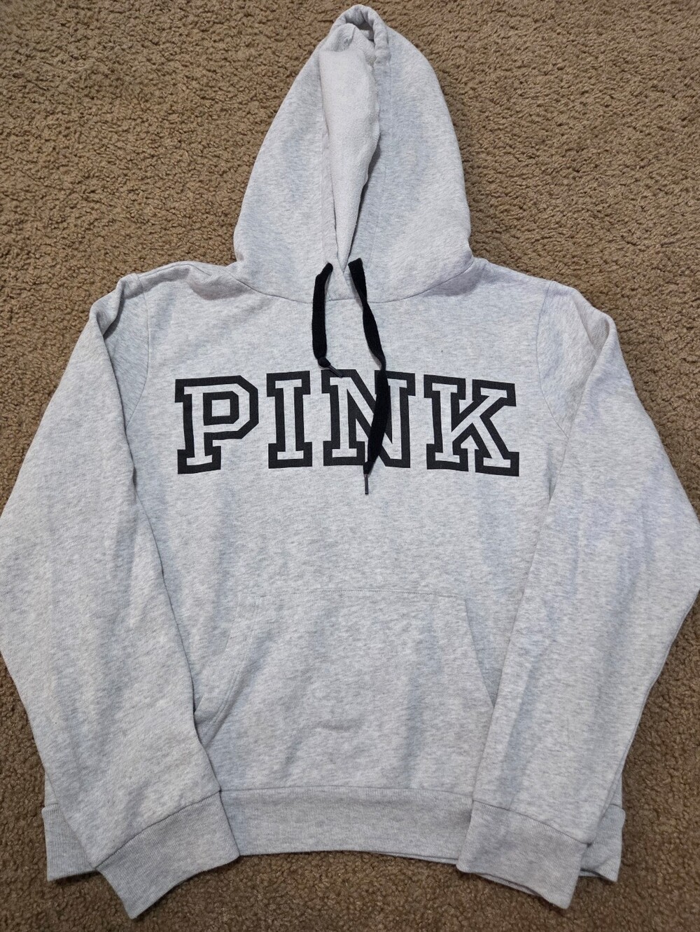 PINK Victoria's Secret Large Spellout Pullover Hoodie